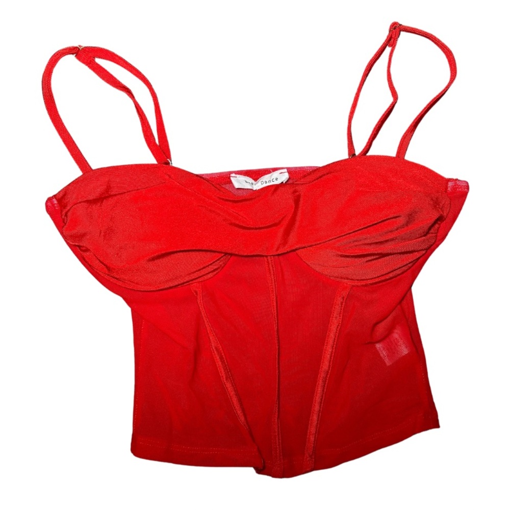 Red corset top